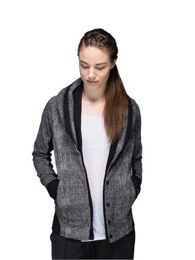 Lululemon Women’s To Class Jacket in Burlap Texture Black Dune / Black Size 4